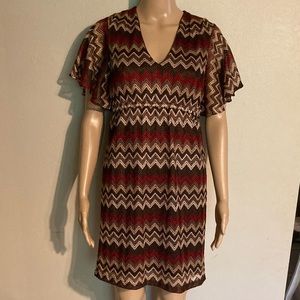 🍁 🍁Judith March chevron print boho style dress-lined. Size S. Great for fall!!